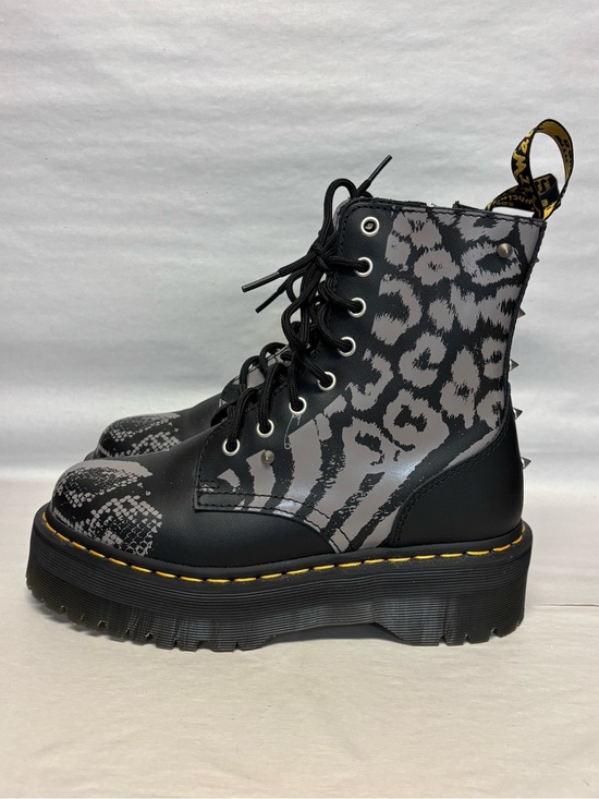 Dr. Martens Shoes - Dr. Martens Jadon Animal Clash Stud Platform Combat Boots Womens 7 #6045